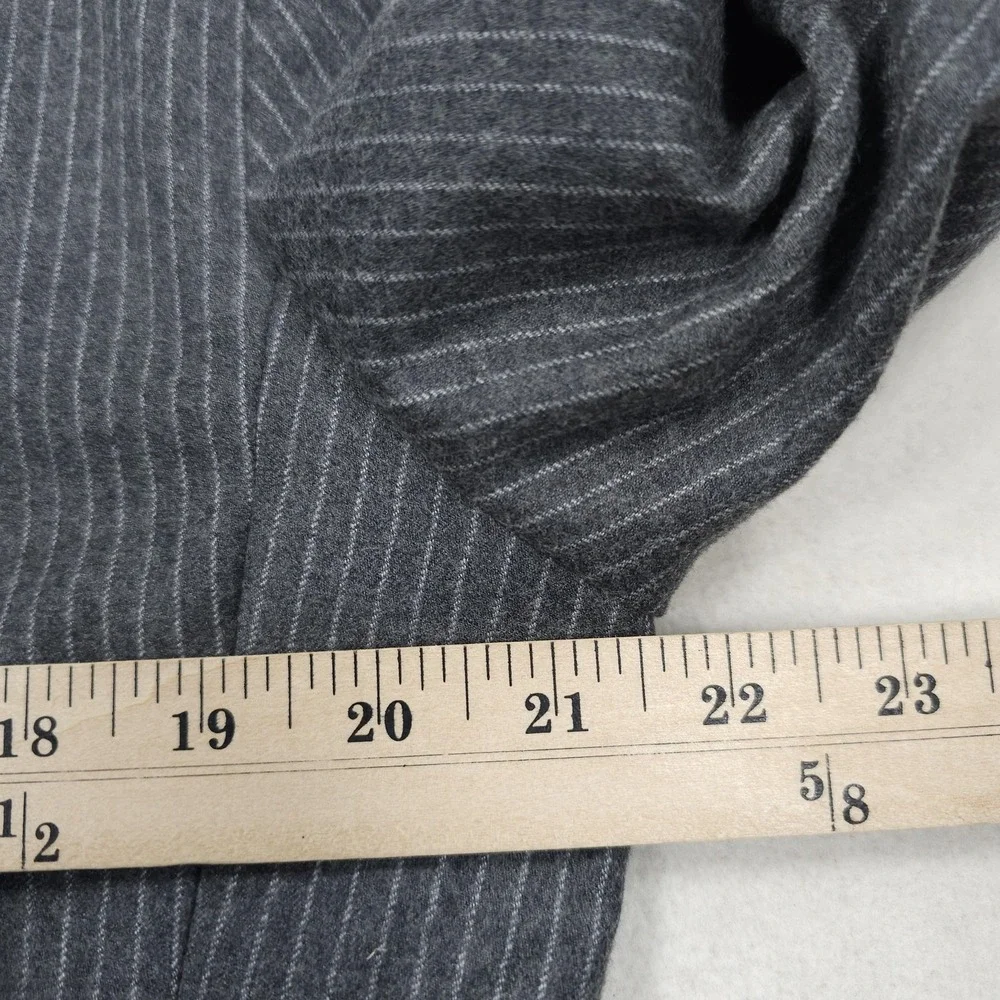 Banana Republic Blazer Mens 42R Gray Pinstripe Slim Fit Marzotto Wool Jacket